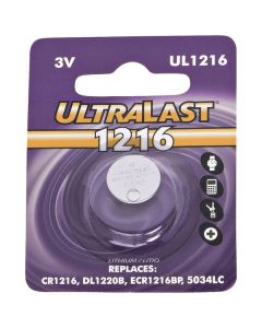 Ultralast UL1216 UL1216 CR1216 Lithium Coin Cell Battery