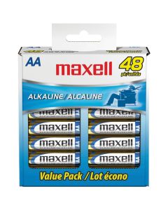 Maxell 723443 - LR648B Alkaline Batteries (AA; 48 pk; Box)
